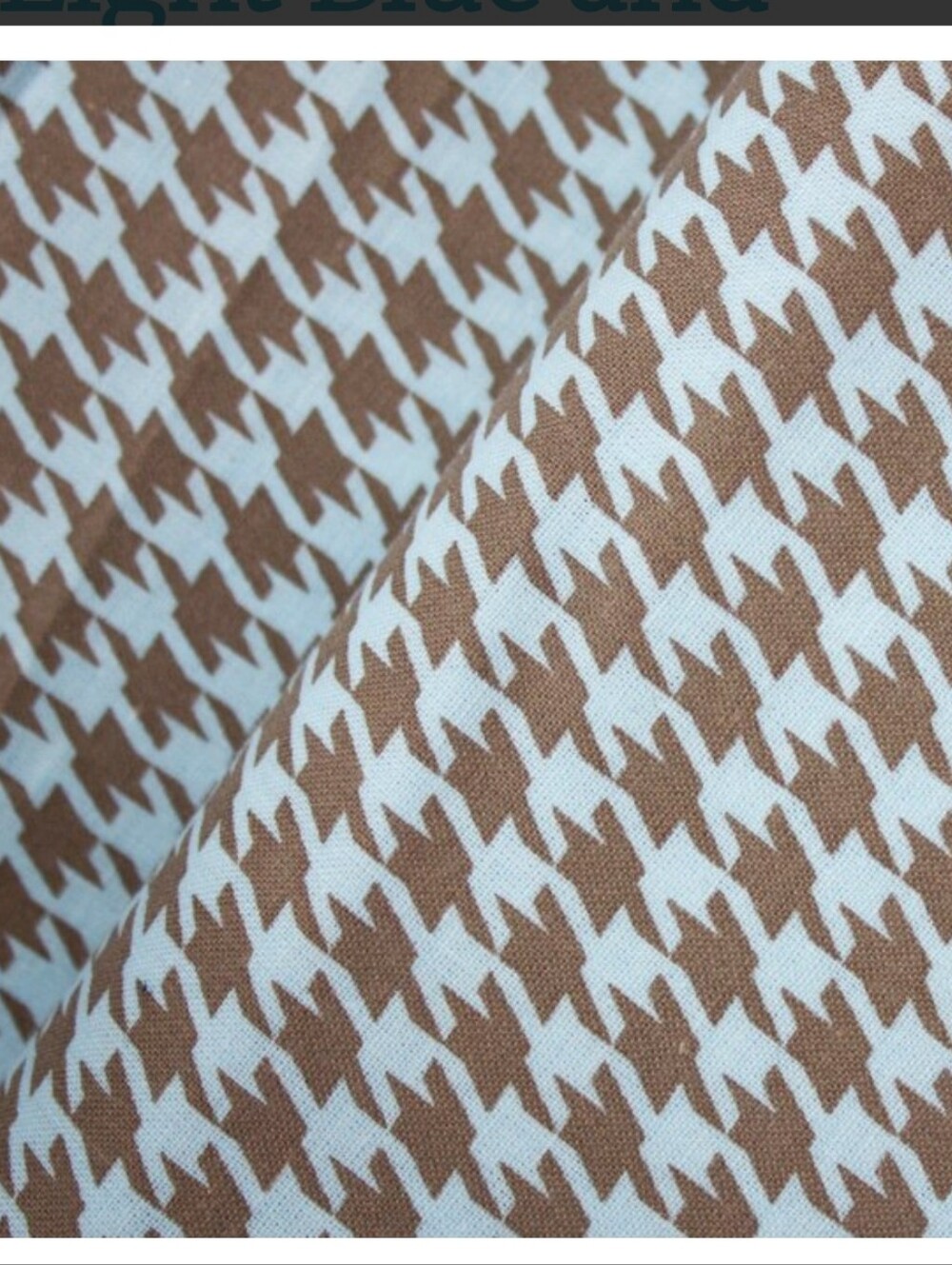 Light Blue And Brown Houndstooth Print Fat Quarter By David Textiles Clairebella